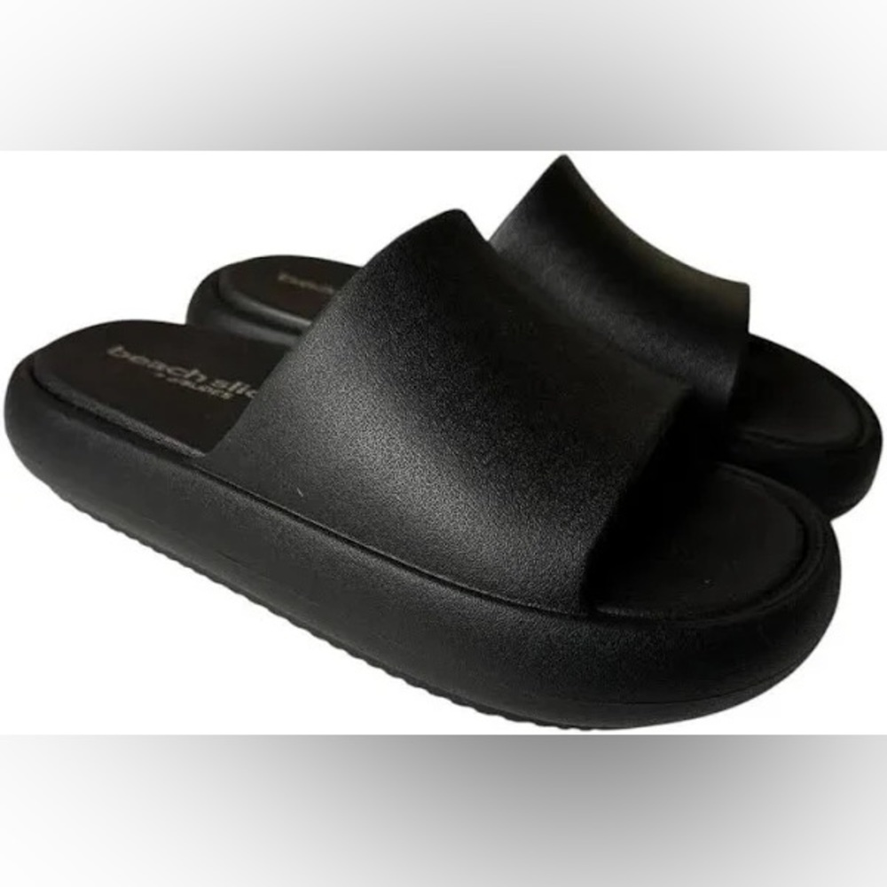 Beach slides by J/SLIDES Sandal in Black Eva Squish Slide- Size 8 NIB